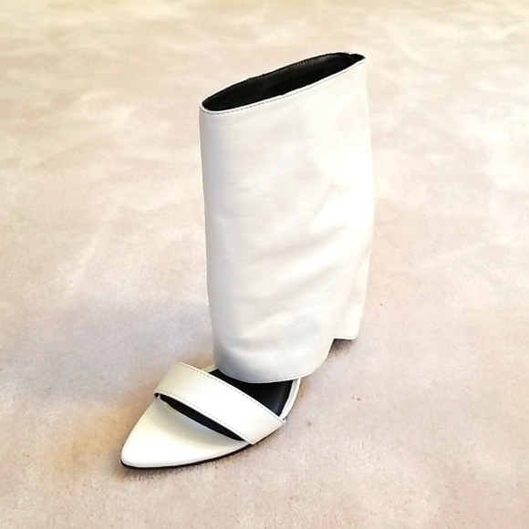 White Bootie Sandals - Picture 2 of 10